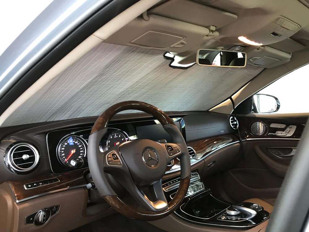 HeatShield - Custom Fit Windshield Sun Shade for Mercedes-Benz E63 AMG S Wagon (2020-2021) with Driver Assistance Package | UV Protection & Heat Reduction | Perfect for Parking in Direct Sunlight