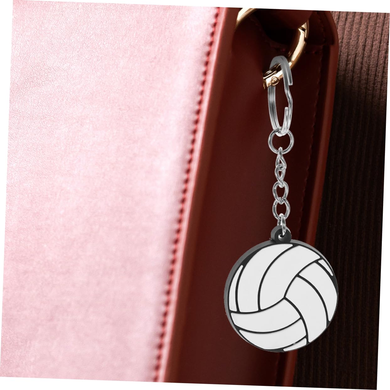 KITANDOVE 10pcs Volleyball Keychains - Durable Metal & PVC Mini Keyrings for Backpacks, Bags, Phones - Sports Team Gifts, Volleyball Fan Accessories, School Locker Decor