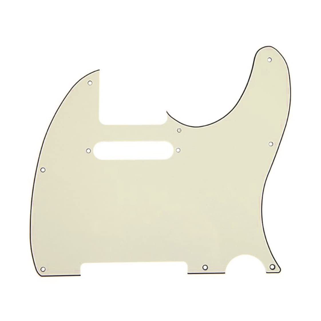Telecaster Guitar Pickguard - 8 Hole Cream White 3-Ply Scratch Plate for Deluxe Nashville Electric Guitar | Perfect for Stage Performances & Home Practice
