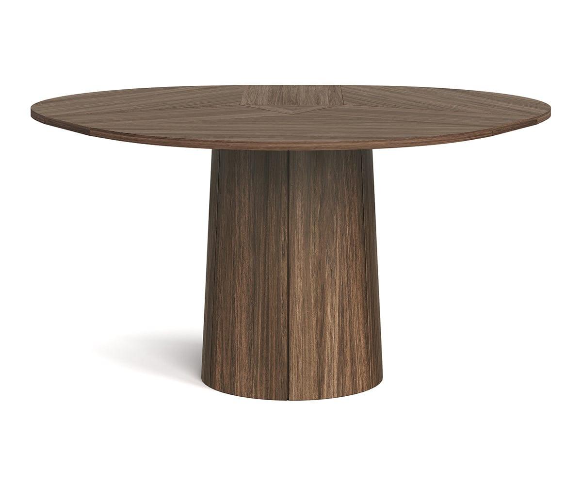 Round Extendable Dining Table - Expandable for 4 to 8 Seats - Solid Wood Kitchen Table for Family Gatherings & Dinner Parties