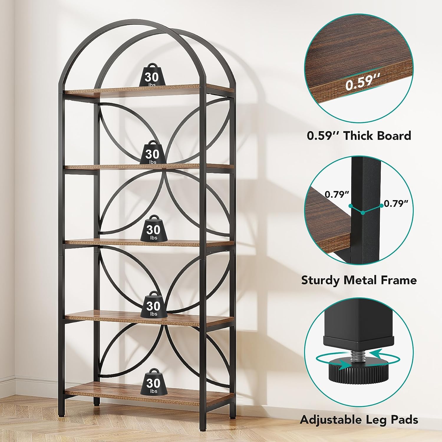 5 Tier Bookshelf - 75