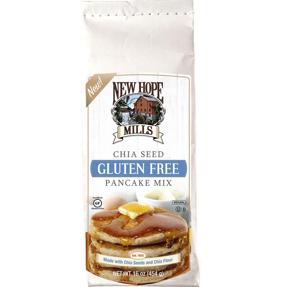 New Hope Mills Gluten Free Chia Seed Baking Mix - Healthy, Organic, Non-GMO for Pancakes, Waffles & Muffins | Perfect for Breakfast & Keto Diet