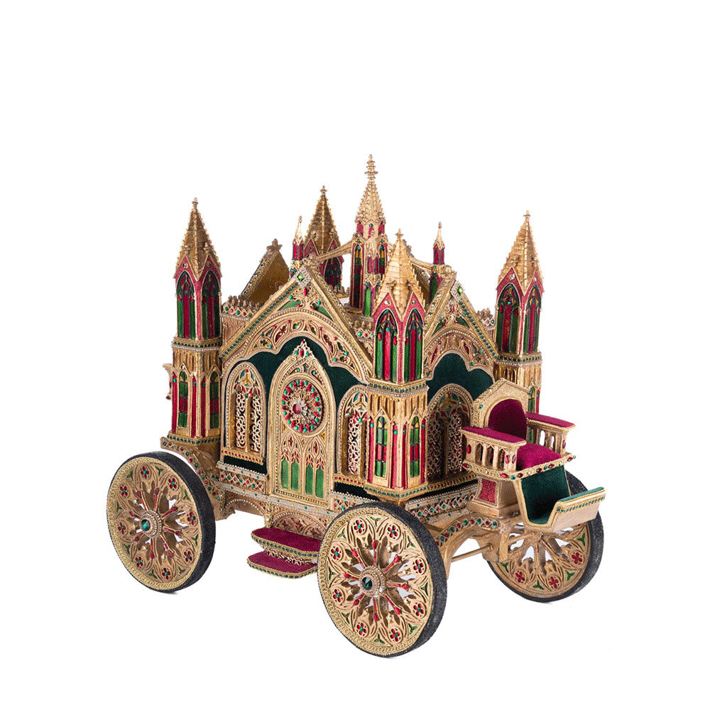 Katherine's Collection Christmas Castle Carriage - Elegant Holiday Home Decor for Christmas Tree, Mantel & Tabletop Displays