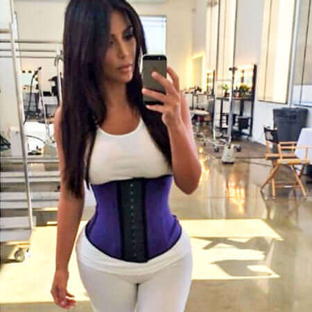 Playgirl Purple Latex Waist Trainer for Women - Slimming Corset for Workout, Weight Loss & Body Shaping | Perfect for Gym, Yoga & Postpartum Recovery