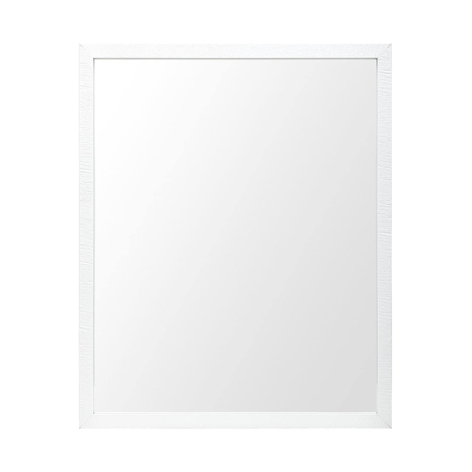 Mercana White Faux Wood Frame Bathroom Vanity Mirror 24x30 Inch - Modern Farmhouse Decor for Bathroom, Bedroom & Entryway - Durable & Stylish Wall Mirror for Home Decor