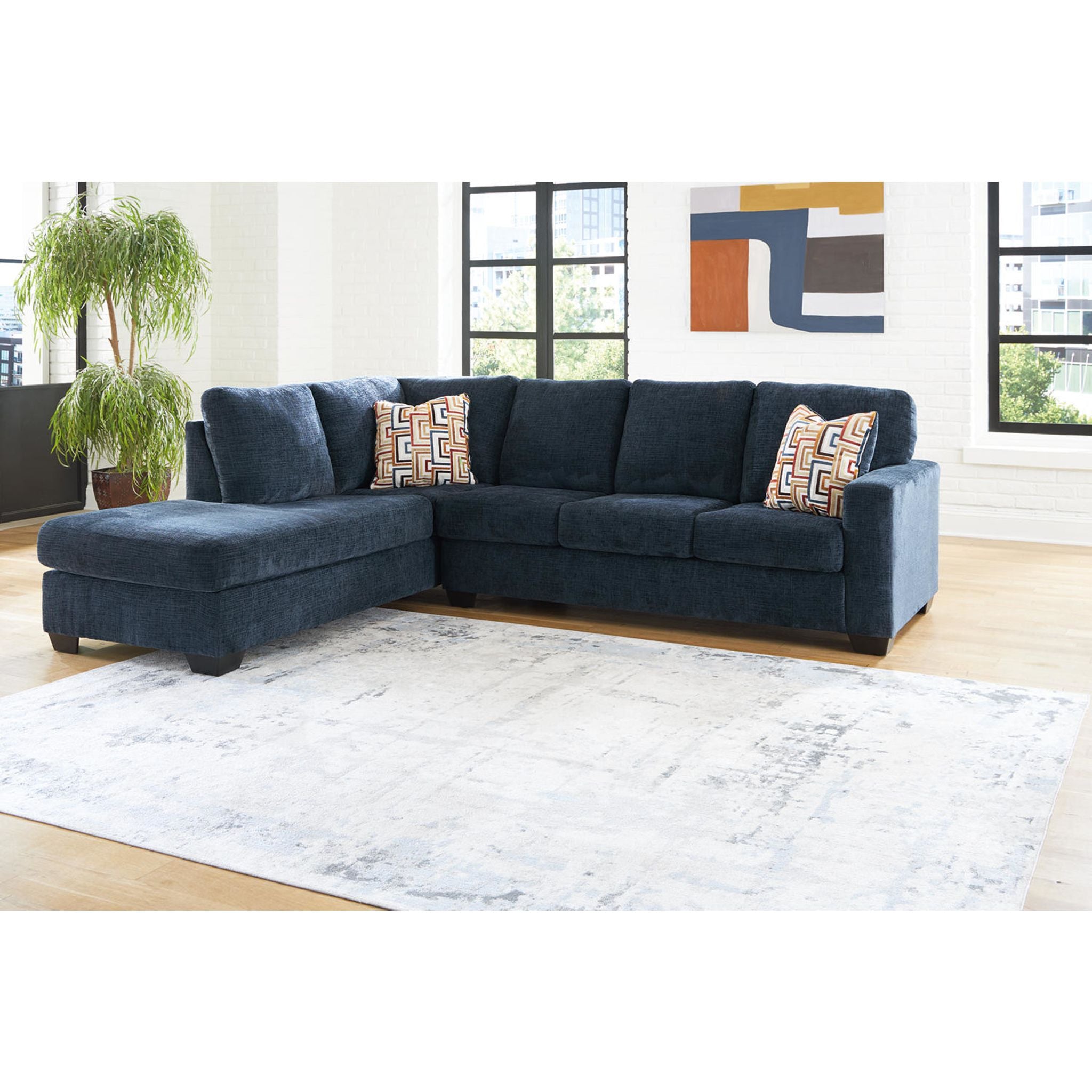 Stylish Aviemore 2-Piece Sectional Sofa with Chaise Lounge - Modern Living Room Furniture for Small Spaces & Apartments | Perfect for Family Gatherings, Movie Nights & Relaxing