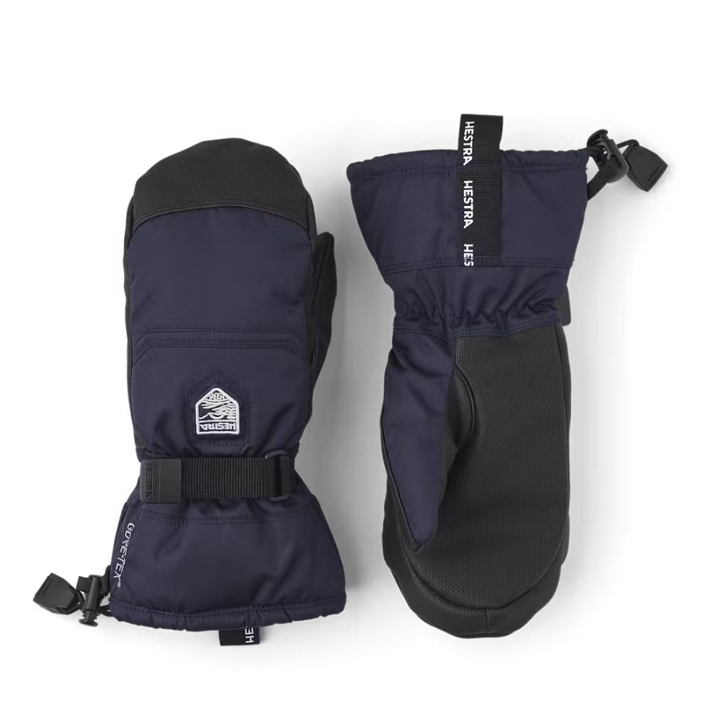 Hestra Kids Ski Mittens - Waterproof Gore-Tex Gauntlet Gloves for Cold Weather, Dark Navy (31581 290) - Perfect for Winter Sports & Snow Play