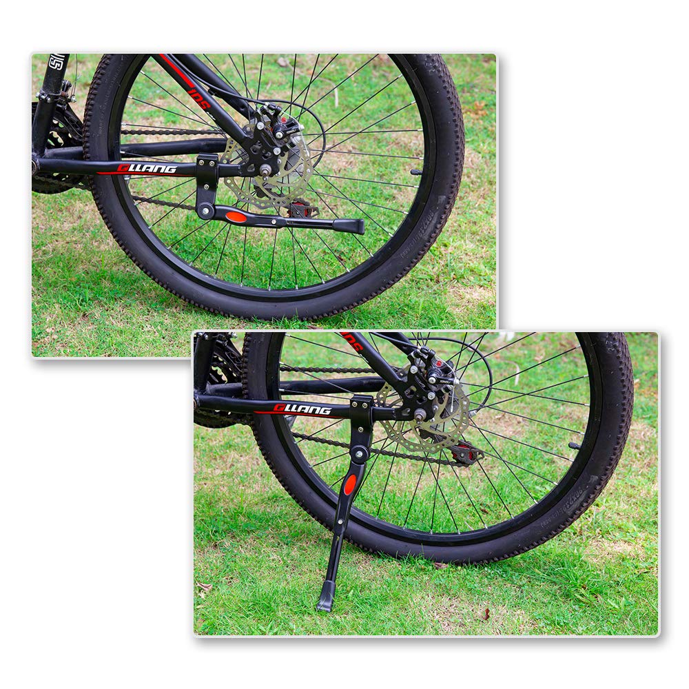 Adjustable Aluminum Alloy Bike Kickstand for 22”-27” Road & Mountain Bicycles - Durable Bicycle Accessory for Secure Parking - Perfect for Commuting, Trail Riding and Urban Cycling