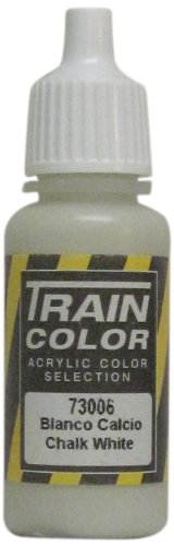 Vallejo Train Weathering Chalk White Paint - 17ml Model Railroad Acrylic Paint for Realistic Weathering Effects | Perfect for HO, N, O Scale Model Trains & Dioramas