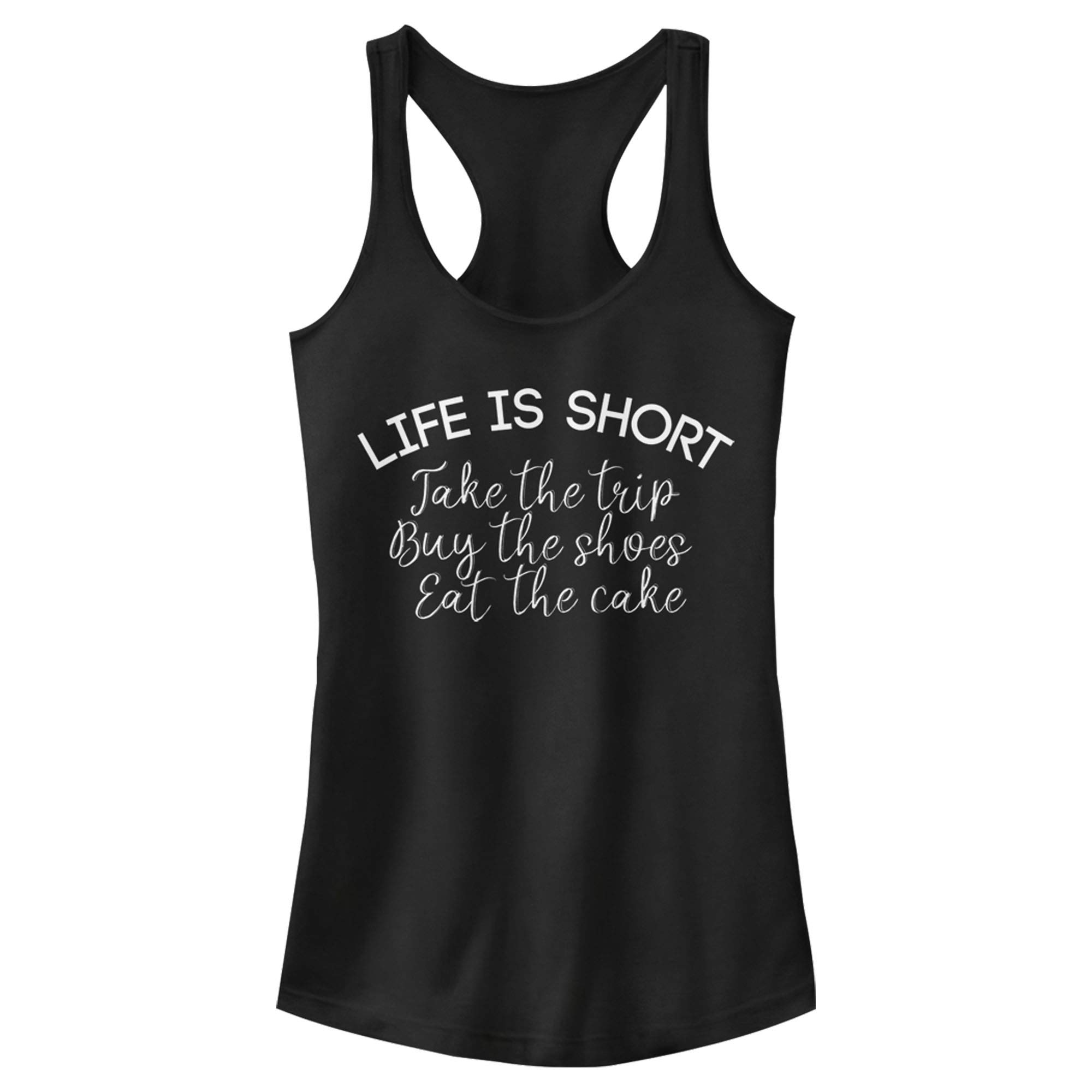 Life is Short Women's Racerback Tank Top - Gym & Summer Wear