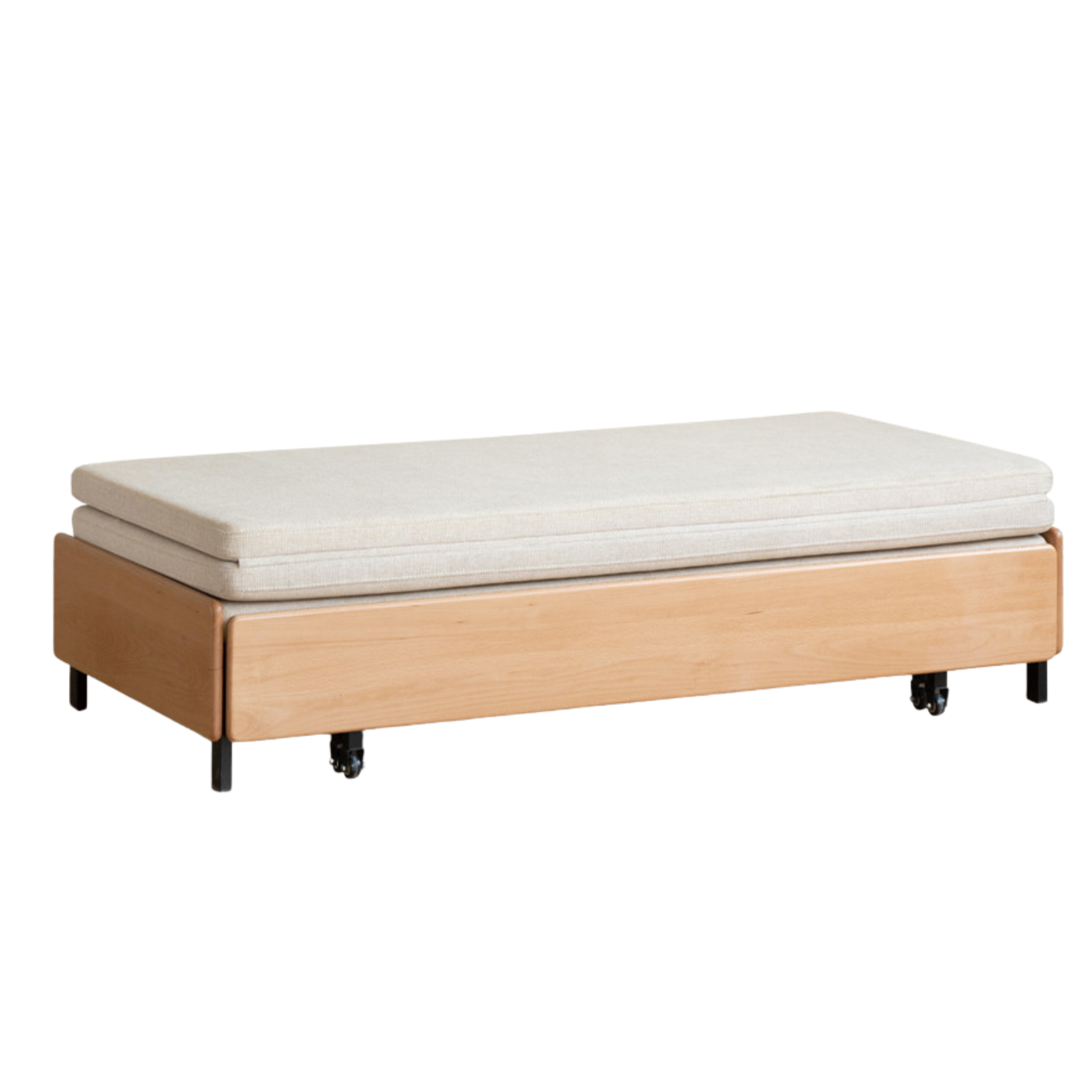 59.8х31х15.7 inch / 152х78.5х40 сm / natural wood color / Sofa bed (coconut palm mat)