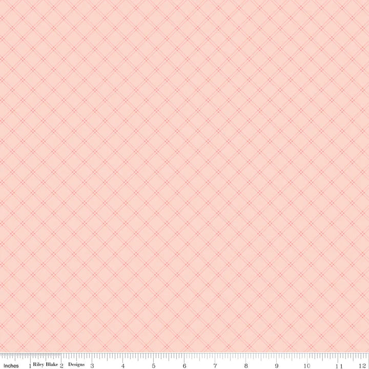 At First Sight Plaid Fabric by Riley Blake Designs - C12685 Blush | Perfect for Quilting, Sewing & DIY Home Decor Projects