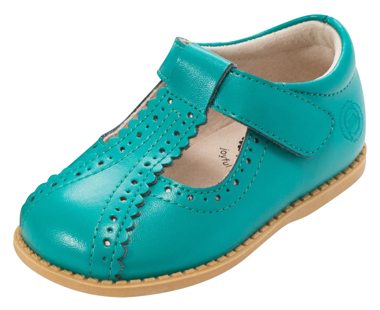 Livie & Luca Opry T-Strap Sandals for Girls - Blue Bird Floral Design | Comfortable & Stylish Shoes for School, Playdates & Special Occasions