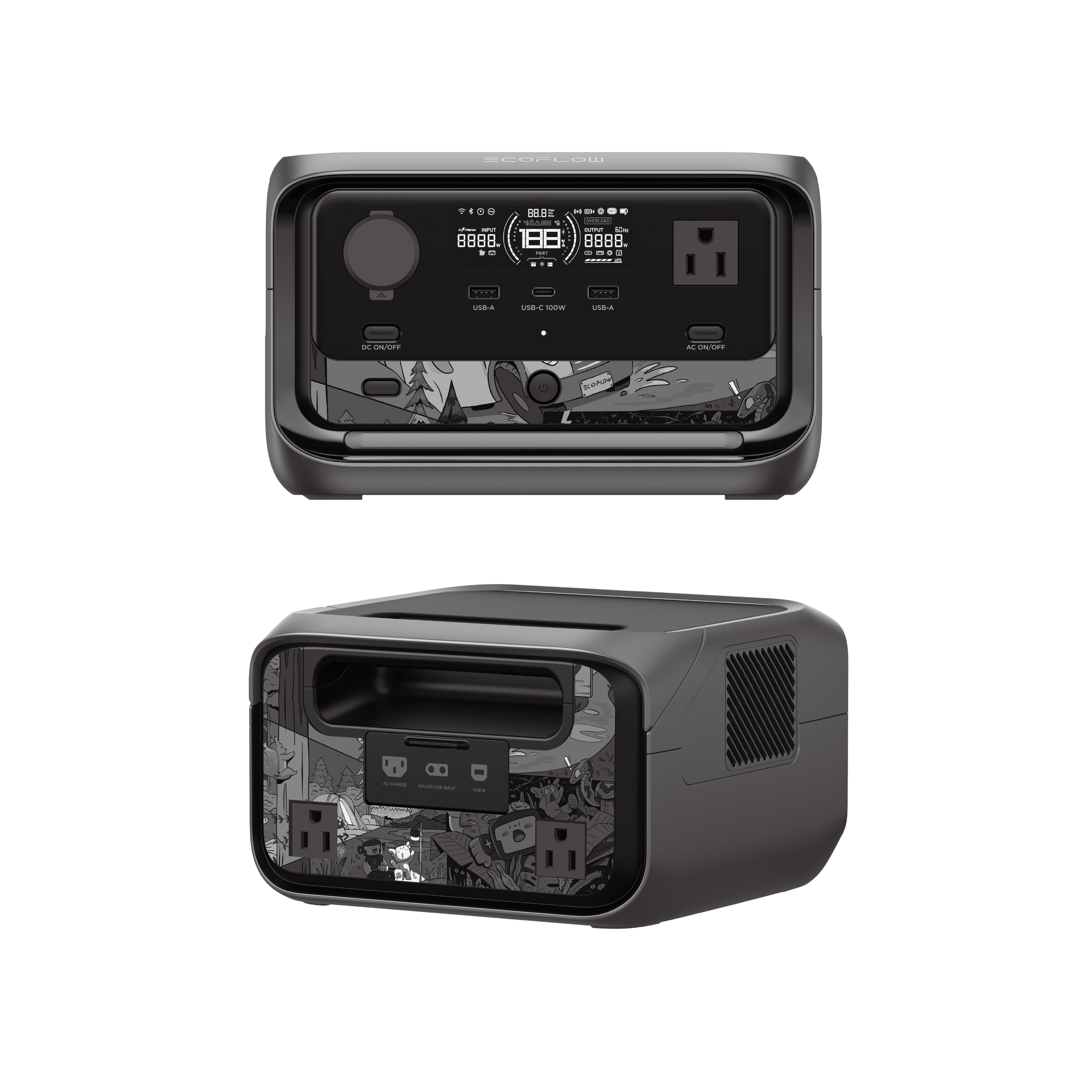 EcoFlow RIVER 3 Plus Portable Power Station with Tool Pegboard - Perfect for Camping, RV Trips & Emergency Power Backup