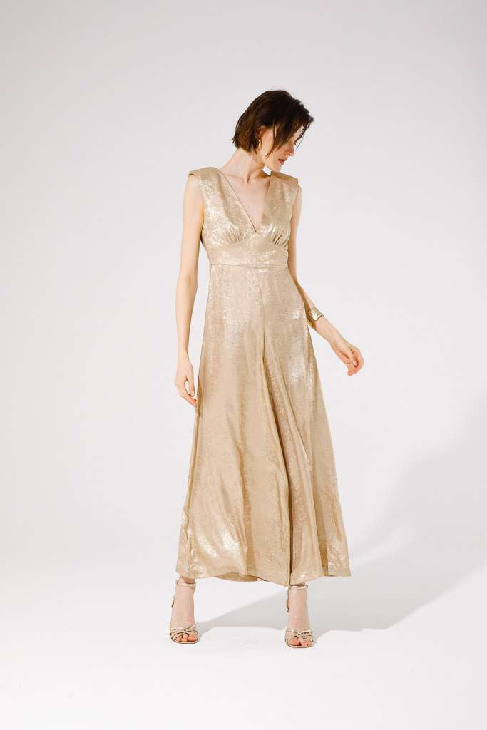 Magic Jumpsuit for Women - Gold Sequin Party Romper | Elegant One-Piece Outfit for Nightclub, Festival & Special Occasions