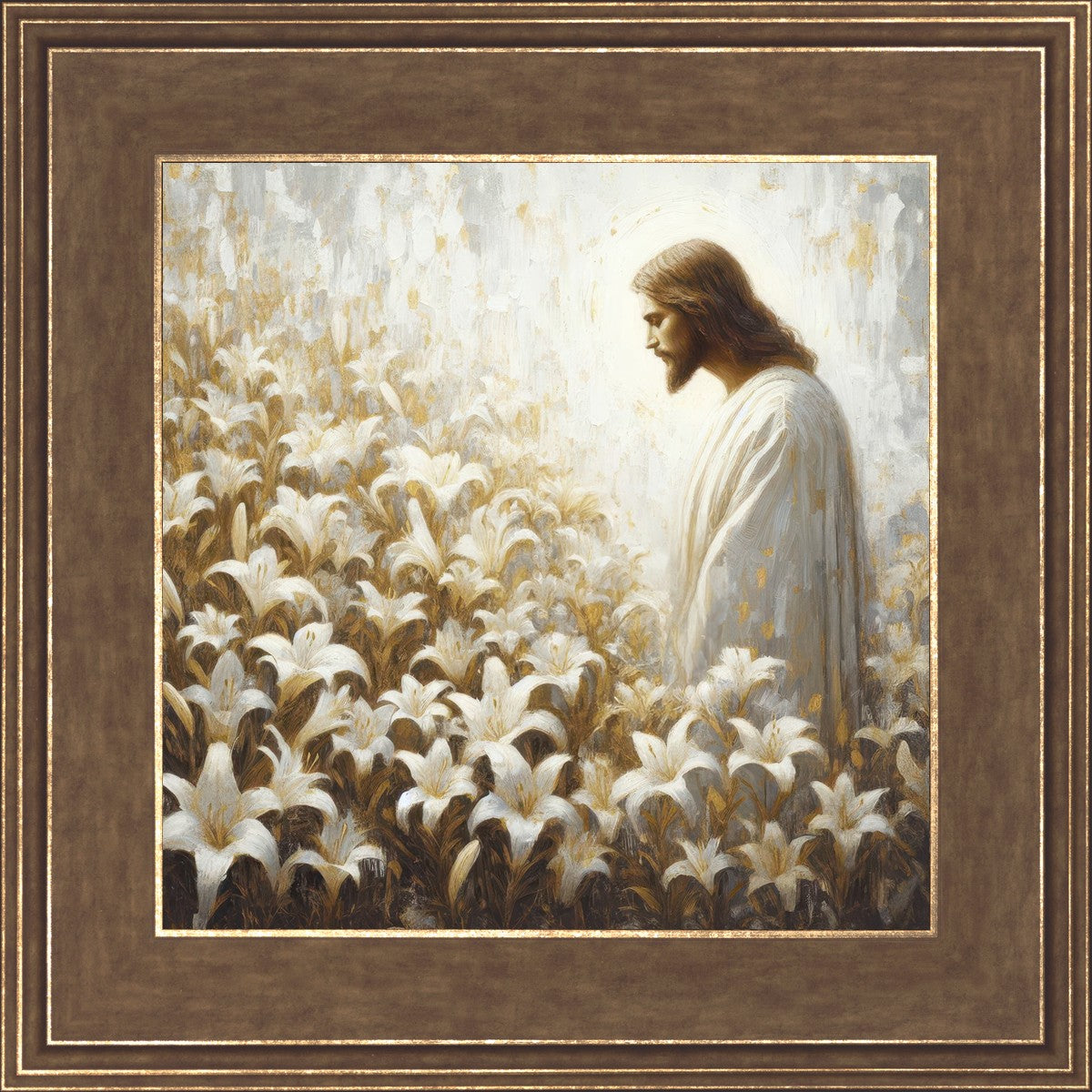 Consider The Lilies - Inspirational Christian Wall Art Decor for Home & Office | Perfect for Living Room, Bedroom, Church & Gift Giving