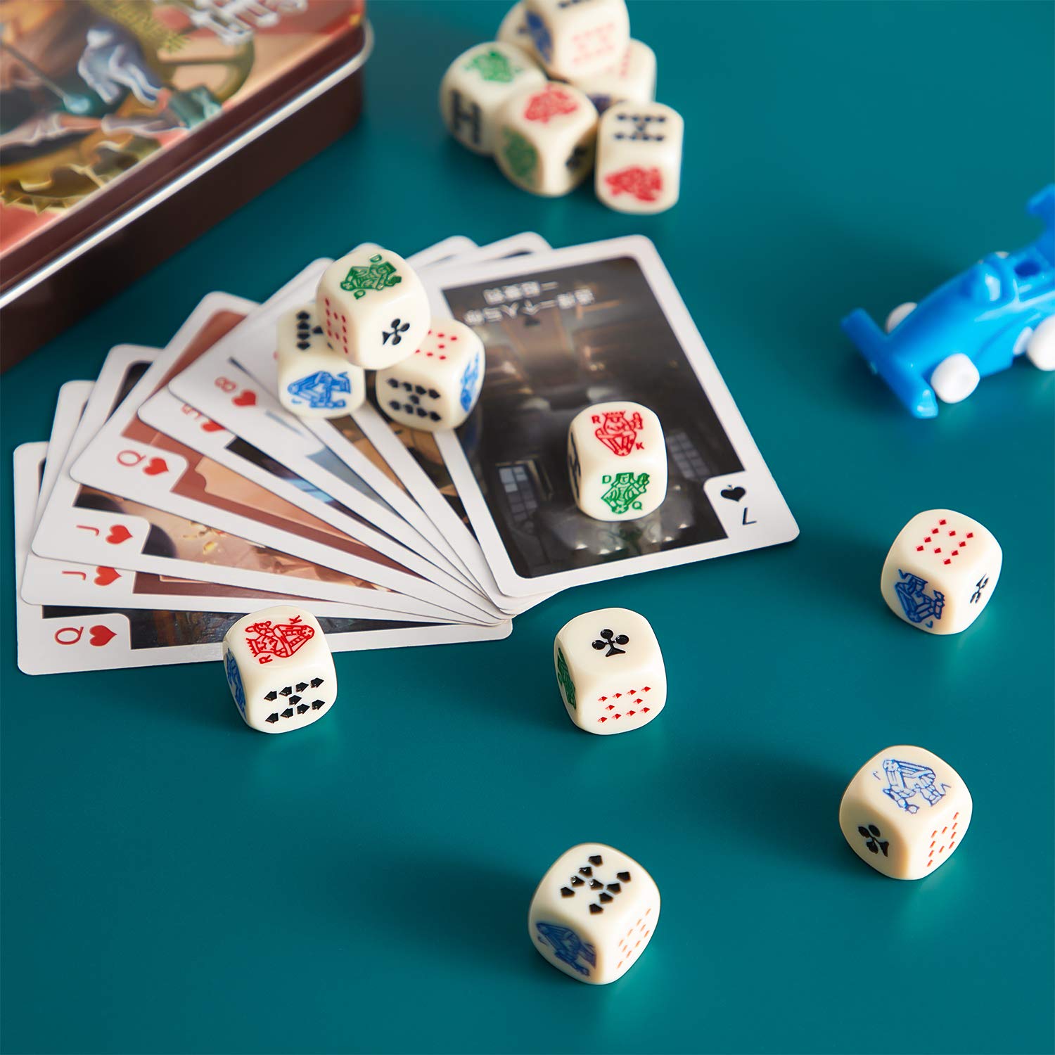 30-Piece 16mm 6-Sided Poker Dice Set - Professional Casino Style Dice for Poker, Blackjack, Craps & Board Games - Perfect for Game Nights, Gambling Parties & Casino-Themed Events