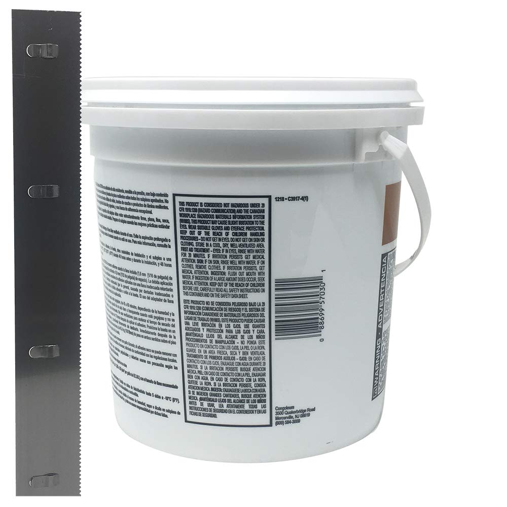 Congoleum DS100 Underfloor Pressure-Sensitive Adhesive 1 Gallon - Premium Glue for Vinyl Plank & Tile Flooring Installation - Perfect for Home Renovation & DIY Projects
