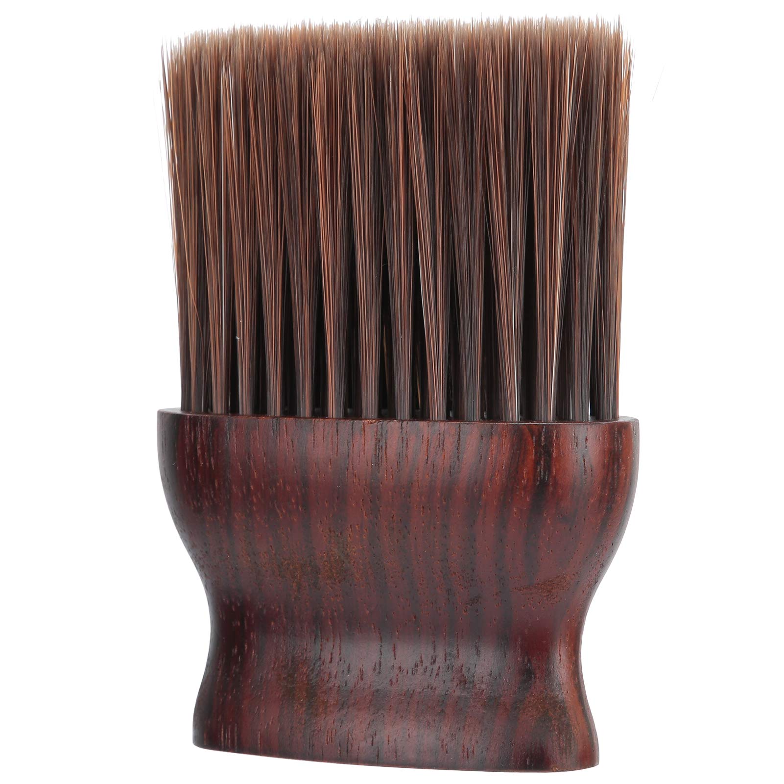 Professional Barber Neck Dusting Brush with Wooden Handle - Hairdressing Brush for Hair Removal After Cutting - Perfect for Salon, Barber Shop & Home Haircut Use