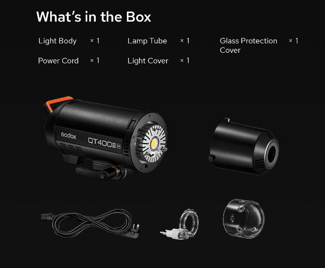 Godox QT600III 600Ws Studio Flash Monolight - Professional Photography Lighting for Portraits, Product Shots & Commercial Use