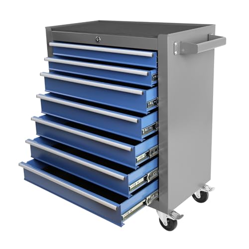 7 Drawers Grey + Blue