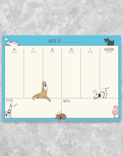 Doggie Notes Desk Organizers - Cute Dog-Themed Office Supplies for Paper Clips, Sticky Notes & Pens | Perfect for Home Office, School & Gift Giving