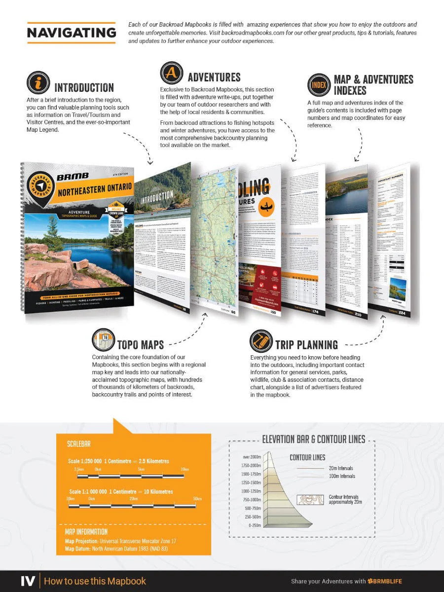Backroad Mapbooks Northeastern Ontario 6th Edition - Detailed Road & Trail Maps for Outdoor Adventures, Hiking, Camping & Road Trips in Canada