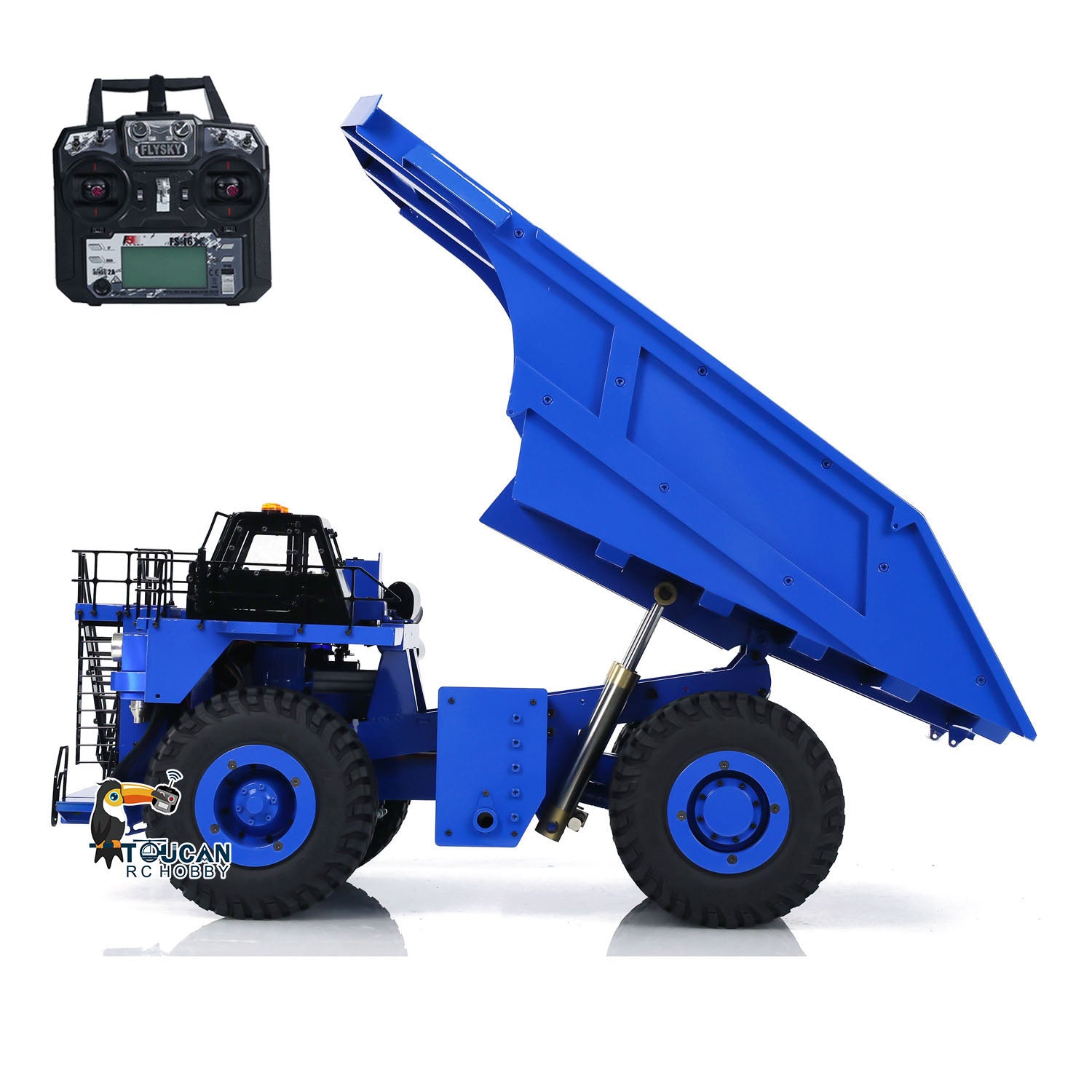 1/20 Scale 793D Radio Controlled Mining Truck - Assembled & Painted Metal Hydraulic Dump Truck Model with I6X Radio & Warning Lights - Perfect for Collectors, Construction Enthusiasts, and RC Hobbyists