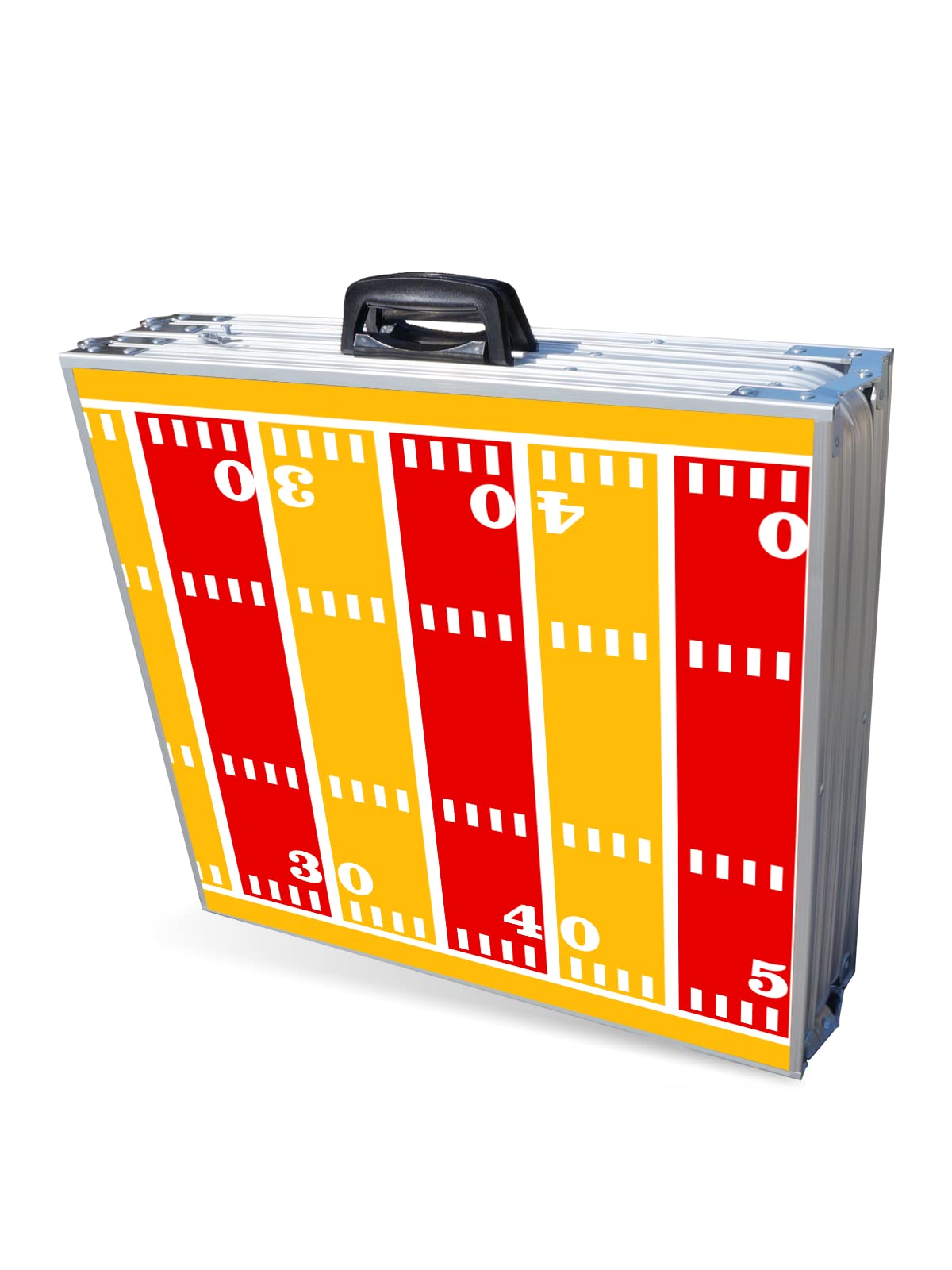8-Foot Folding Portable Beer Pong Table with LED Lights & Cup Holders - Kansas City Chiefs Football Field Design | Perfect for Tailgating, Backyard Parties & College Events