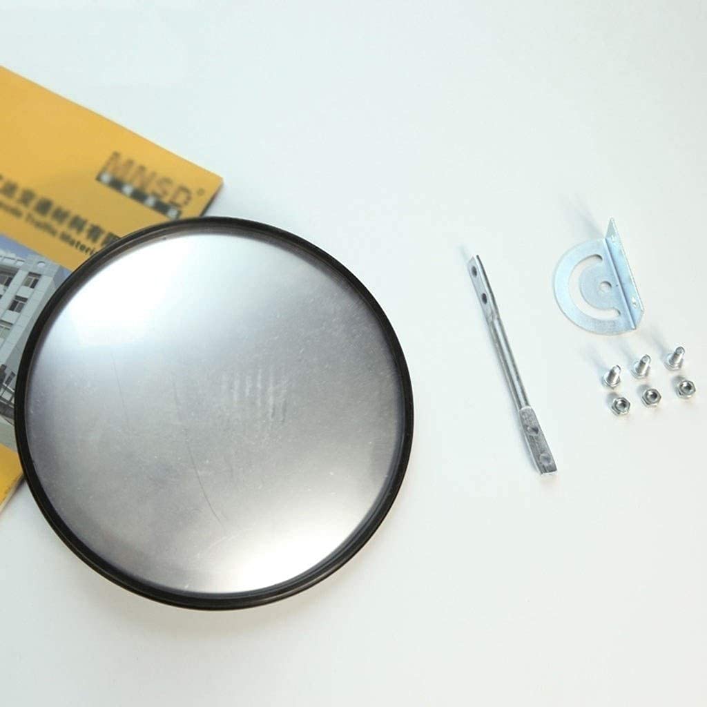 Portable Small Convex Safety Mirror - 21CM Black Blind Spot Monitor for Office & Home Use - Durable Office Furniture Accessory - Perfect for Parking Lots, Warehouses & Driveways