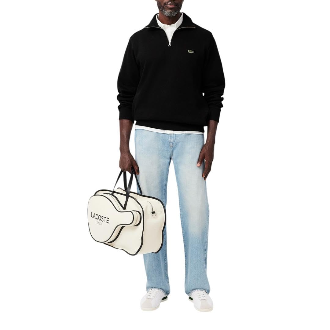 Lacoste Men's Long Sleeve Quarter Zip Cotton Sweatshirt - Comfortable Casual Pullover for Golf, Work & Everyday Wear