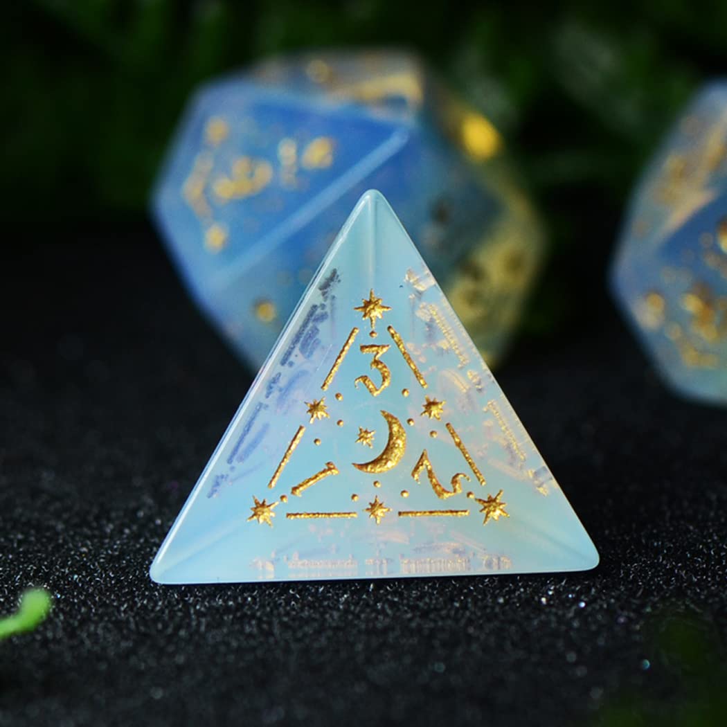 Premium D&D Dice Set - 7-Piece Polyhedral Gemstone RPG Dice with Stunning Star Design for Dungeons & Dragons, Pathfinder & Tabletop Role-Playing Games - Perfect for Adventurers, Collectors & Game Nights
