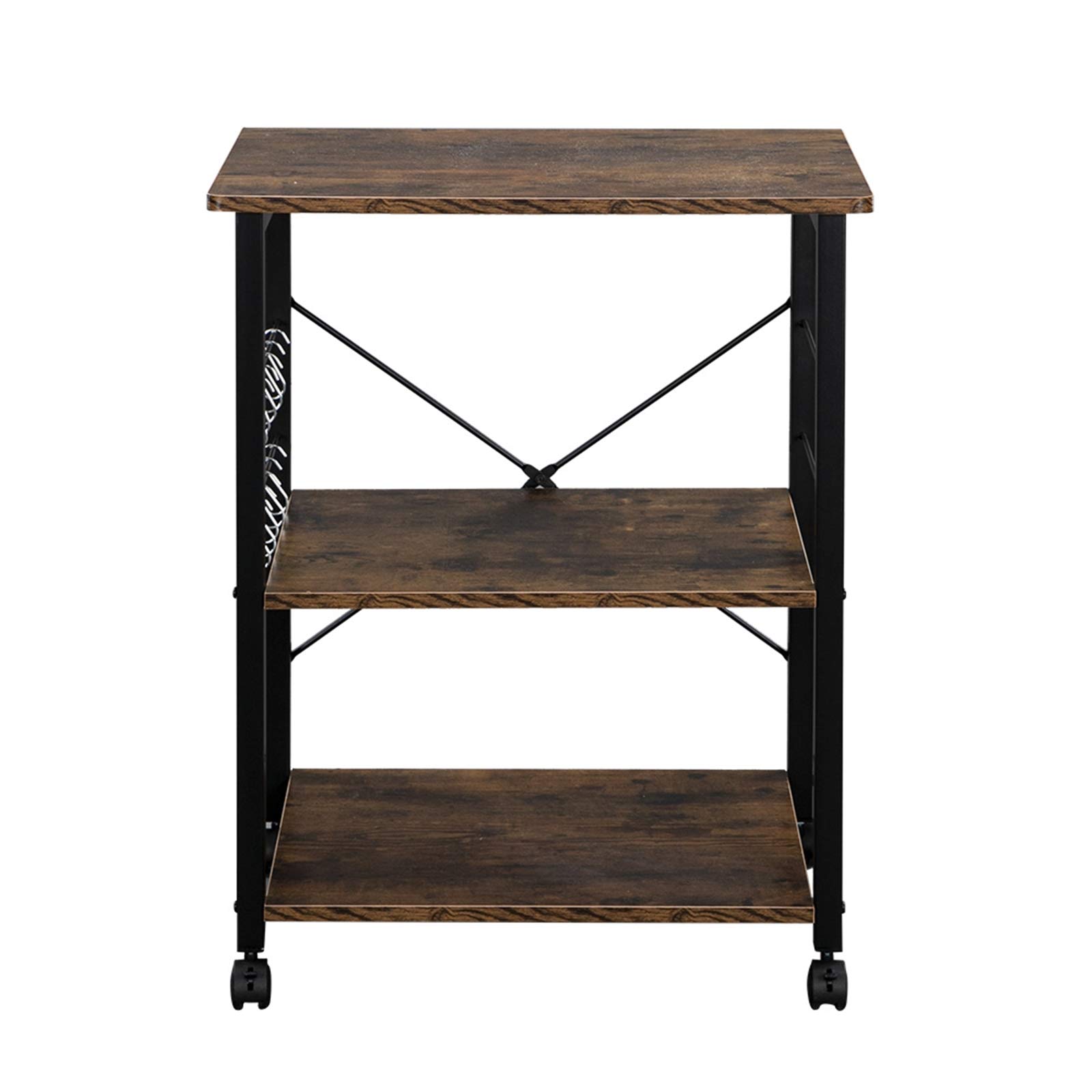 3-Tier Baker's Rack Kitchen Storage Shelf - Microwave Stand, Spice Organizer & Workstation Cart for Kitchen, Living Room, Dining Room - Perfect for Small Space Organization & Home Decor