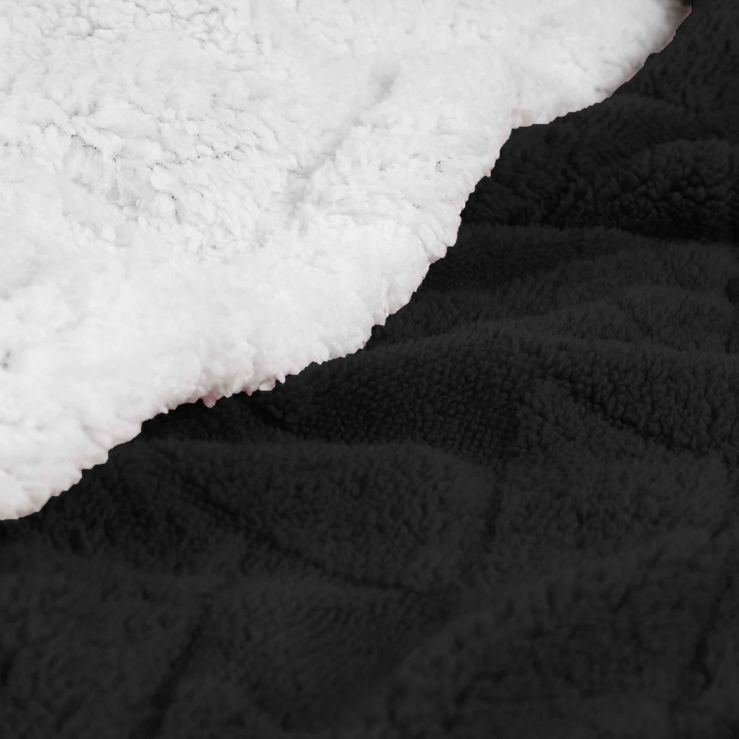 Nuuk Reversible Jacquard Lattice Plush Sherpa Fleece Blanket - Ultra Soft & Warm Winter Throw for Couch, Bed & Travel - Cozy Home Decor Gift for Christmas & Cold Weather