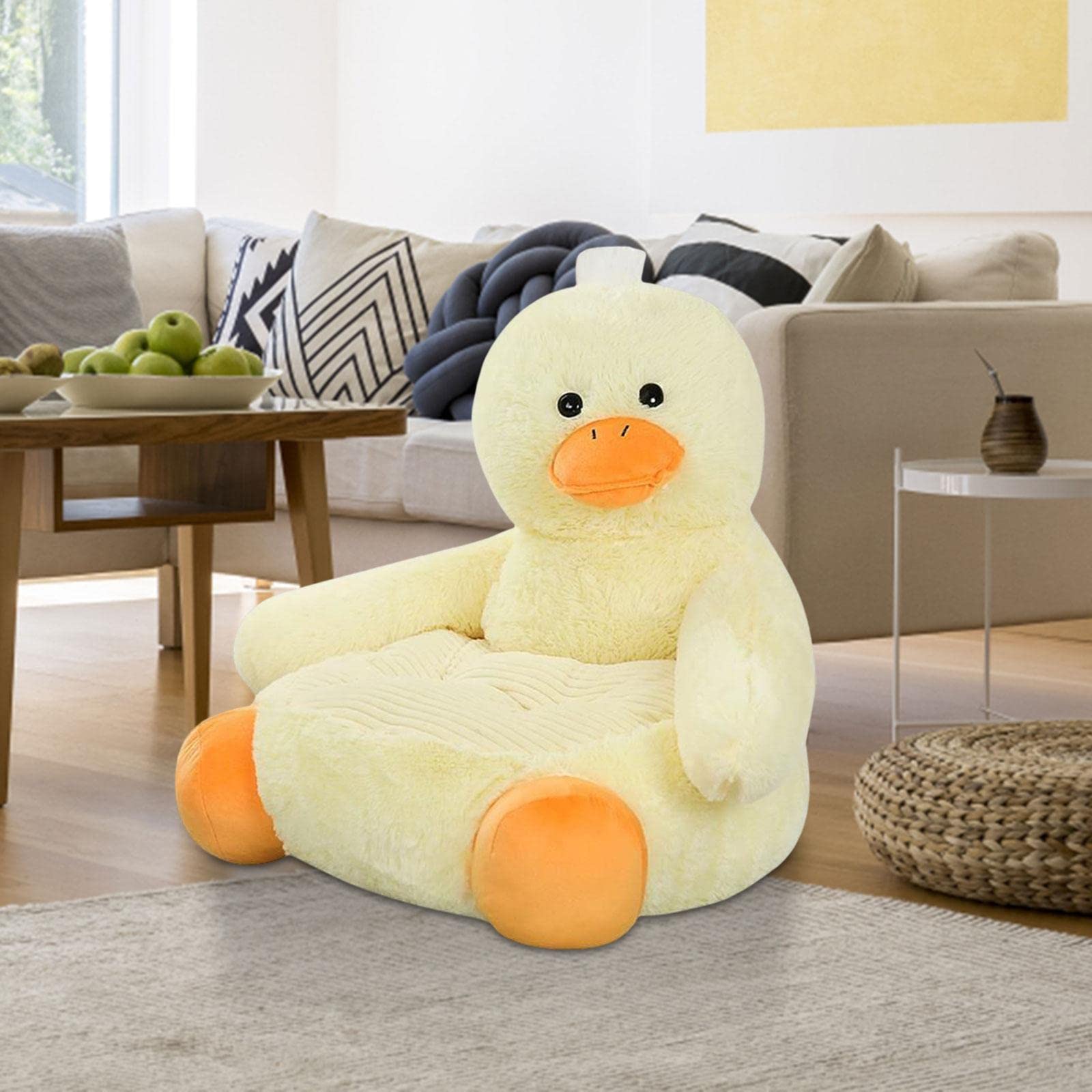 **Kids Animal Shaped Sofa Seat - Duck Design Cushion for Bedroom, Living Room & Home Decor - Perfect for Playtime, Reading Nook & Cozy Relaxation**
