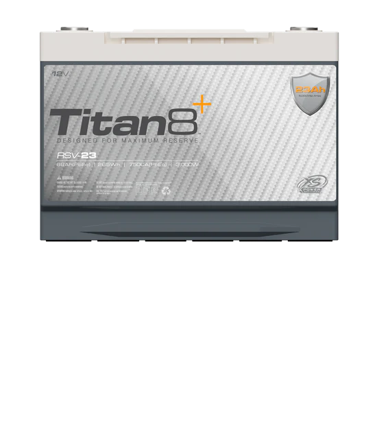 XS POWER TITAN 8 RSV 23 LTO Group 34 Lithium Battery - 5000W High Performance Car Audio & Off-Grid Power Solution for Vehicles, Boats & RVs