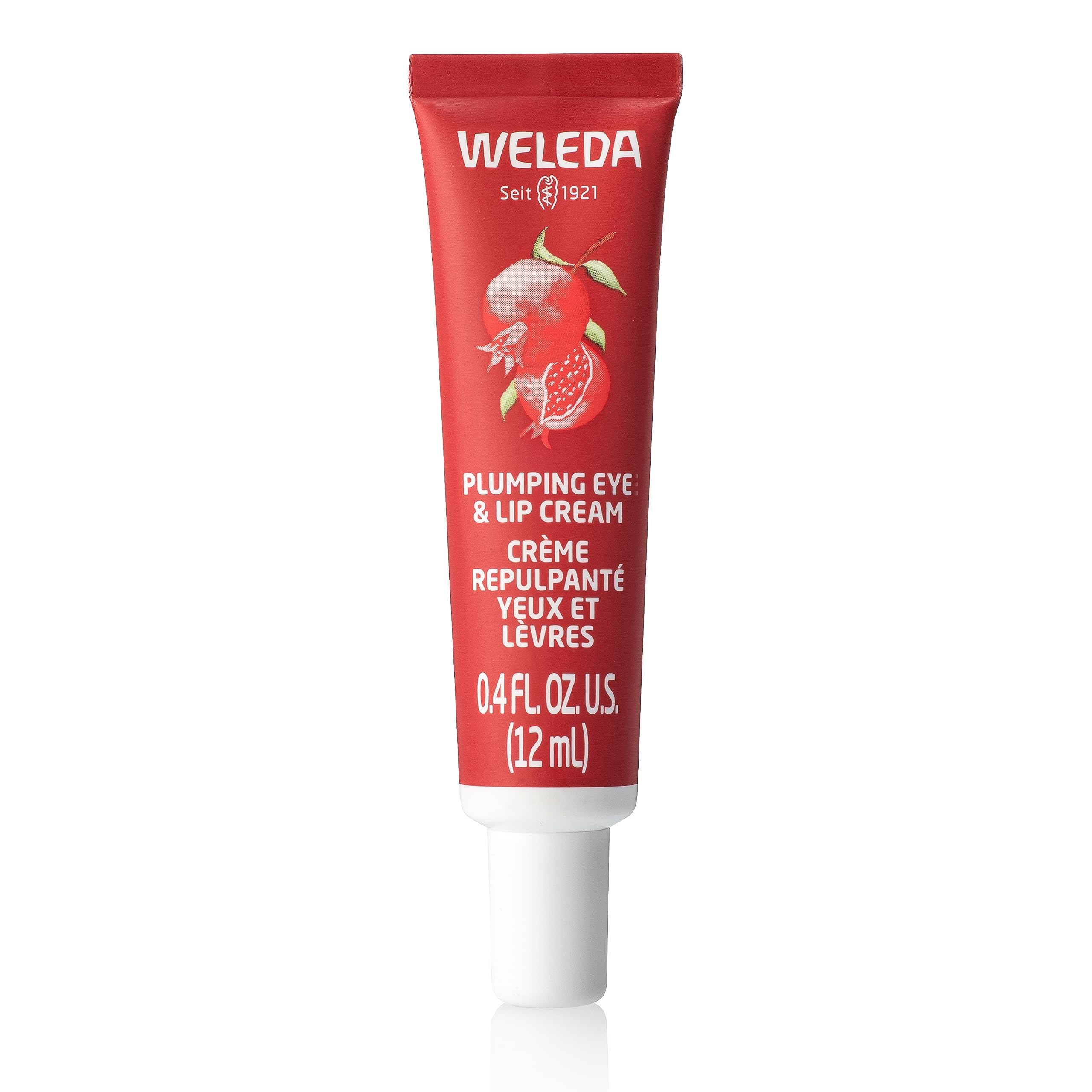 Weleda Plumping Eye & Lip Cream with Peptides, Maca Root & Pomegranate Extract - Hydrating Anti-Aging Treatment for Dark Circles & Fine Lines - Perfect for Daily Skincare Routine & Nighttime Use