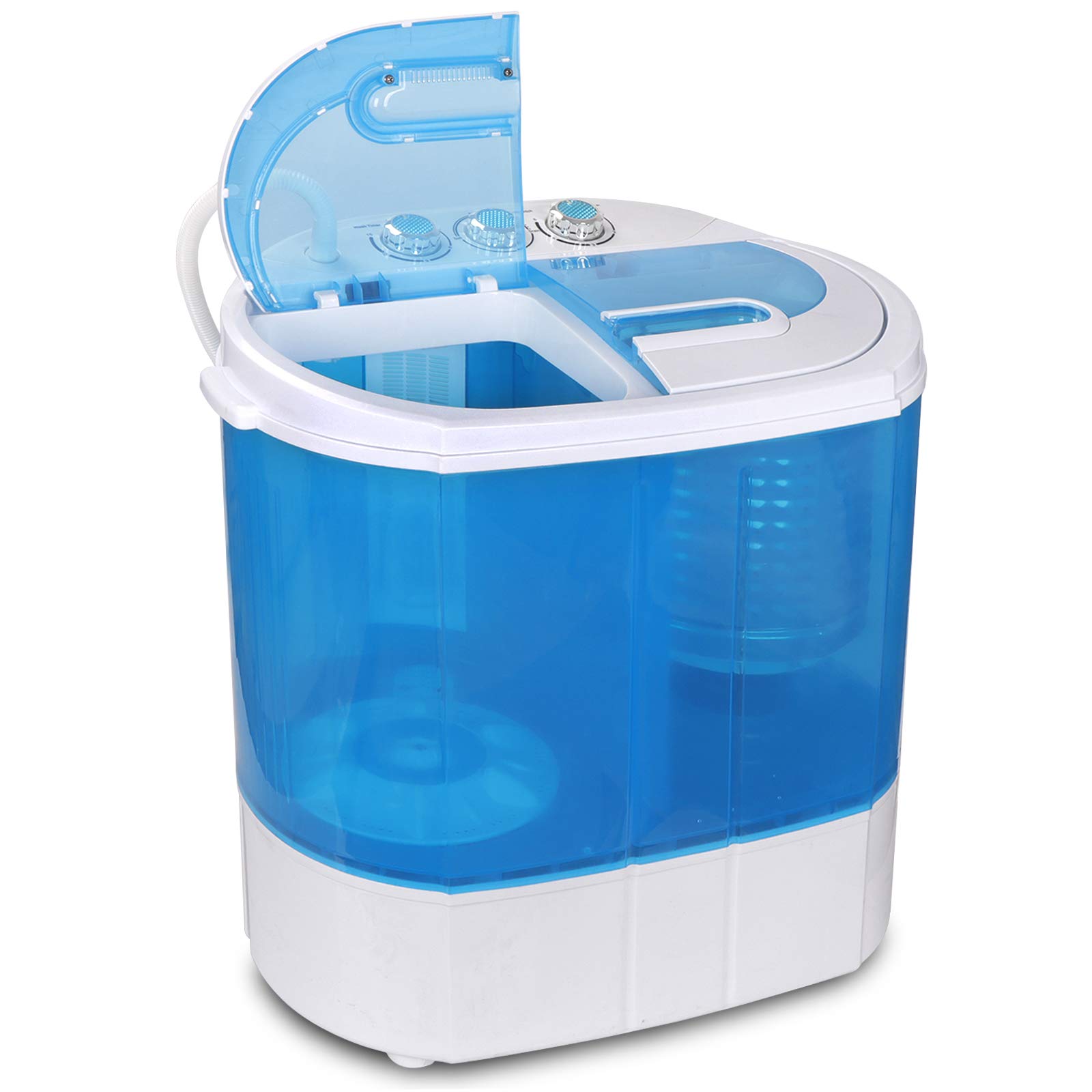 ZENY Portable Mini Twin Tub Washing Machine - 9.9lbs Capacity Compact Laundry Washer & Spin Dryer for Apartments, Dorms, RVs - Lightweight & Space-Saving (Blue) - Perfect for Small Spaces, Travel & Off-Grid Living