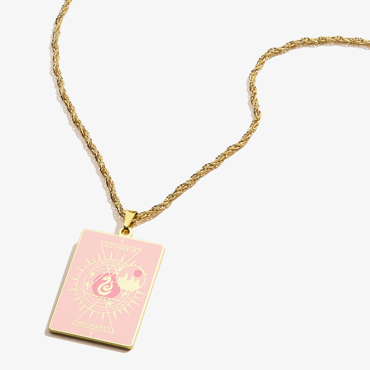 Harry Potter™ Hogwarts™ + Slytherin Charm Necklace - Official Wizarding World Jewelry for Fans & Collectors - Perfect for Cosplay, Gifts & Everyday Wear