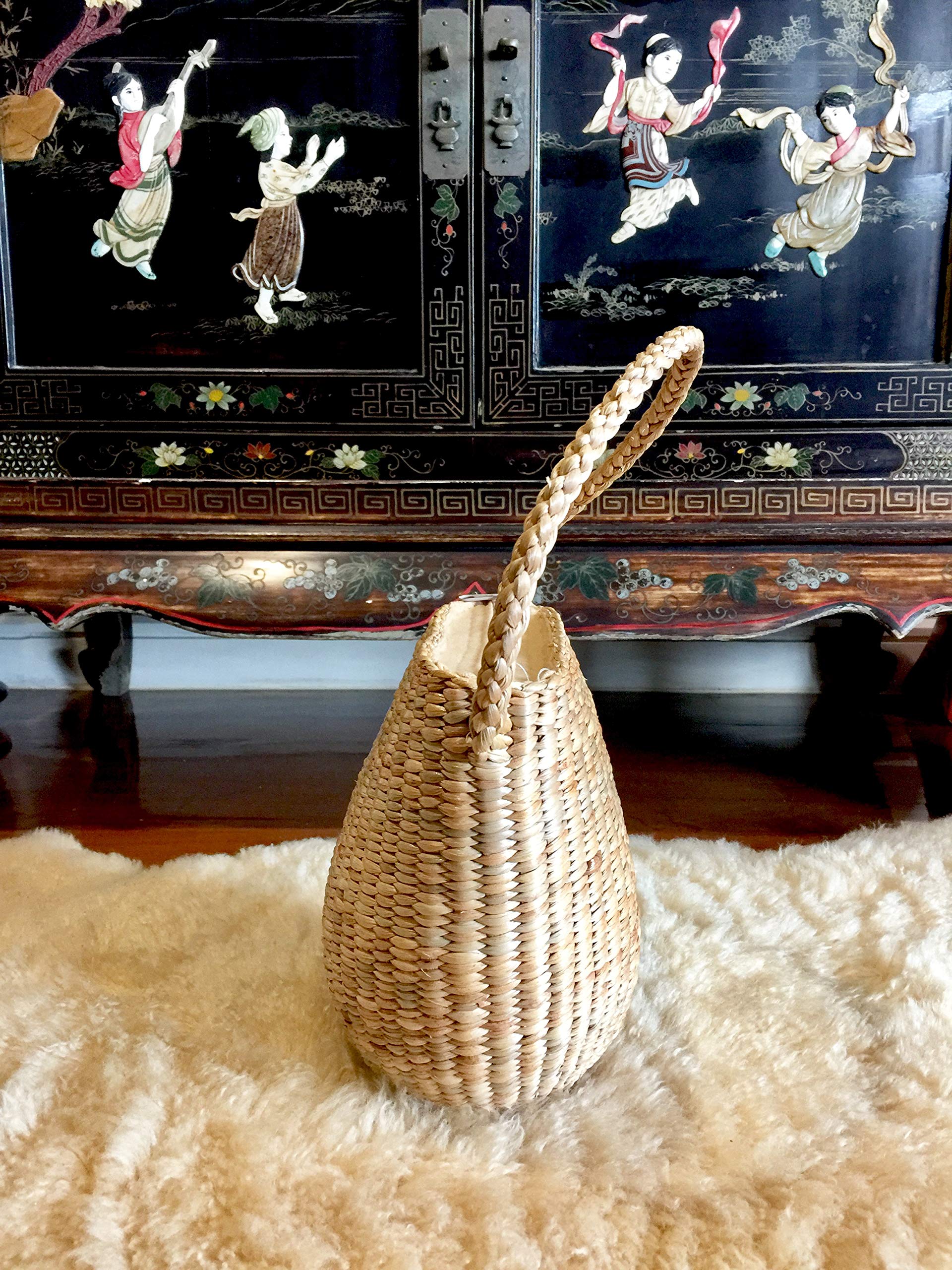 Mini Straw Tote Bag - Handwoven Natural Straw Purse with Top Handles for Women | Beach Bag, Summer Accessory, Picnic Tote, Boho Chic Fashion Statement