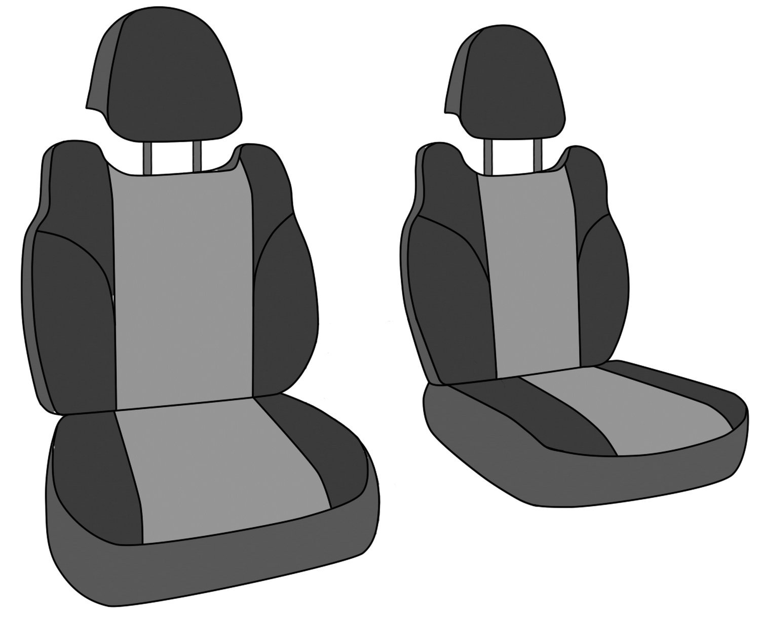 CalTrend NeoSupreme Front Sport Bucket Seat Covers for 2001-2004 Toyota Tacoma - Hawaii Red with Red Insert & Trim | Durable Custom Fit Protection for Off-Roading & Daily Driving