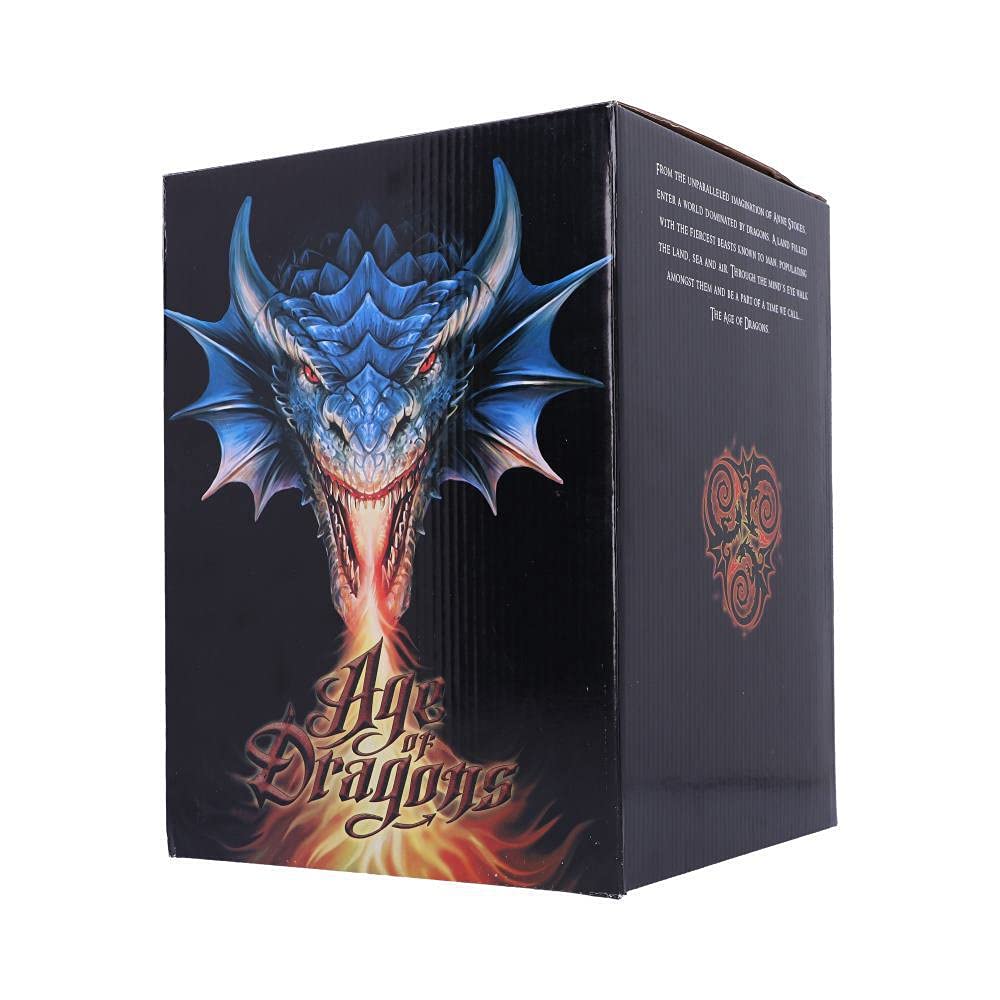 Nemesis Now Adult Fire Dragon Anne Stokes 24.5cm Resin Figurine - Red Fantasy Collectible Statue for Home Decor, Gaming Room & Gift for Dragon Lovers