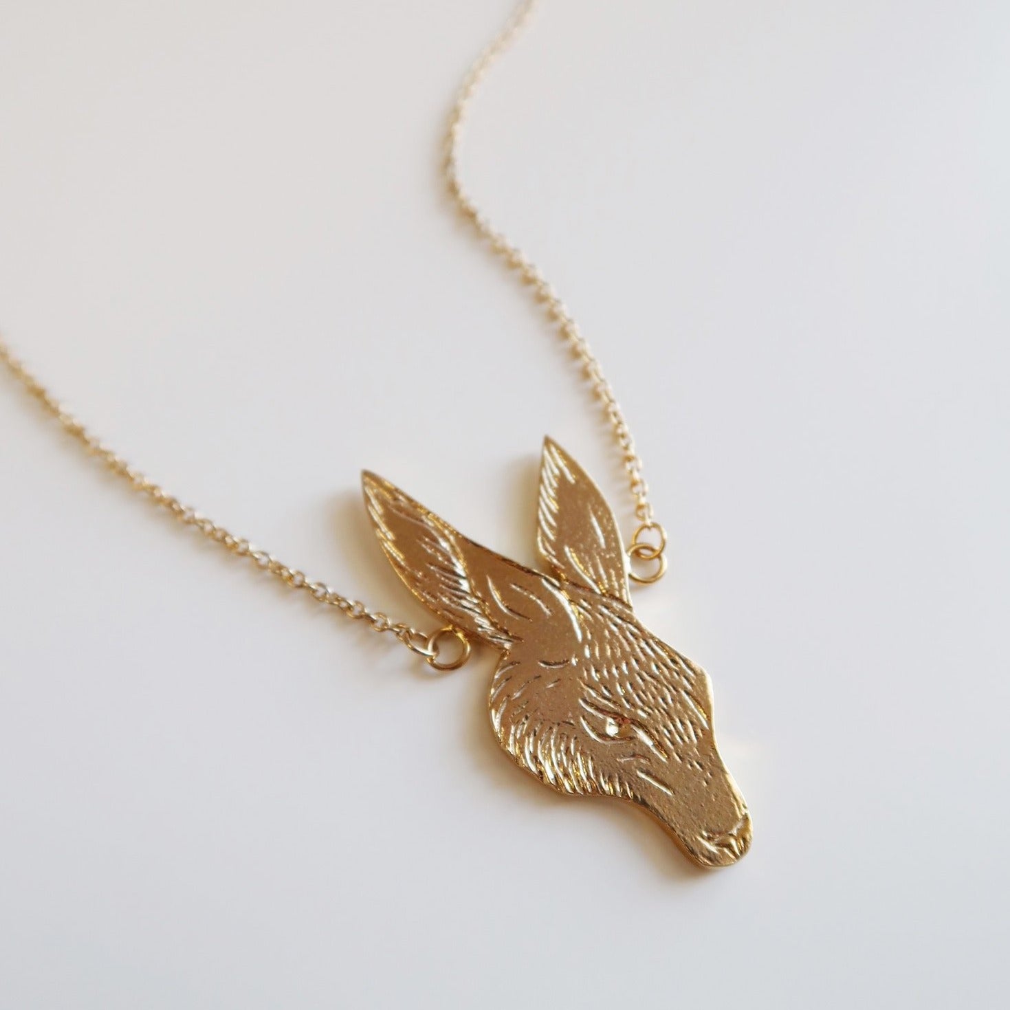 14K Gold Vermeil Doe Necklace - Elegant & Dainty Deer Pendant for Women - Perfect for Everyday Wear, Gift Giving & Special Occasions