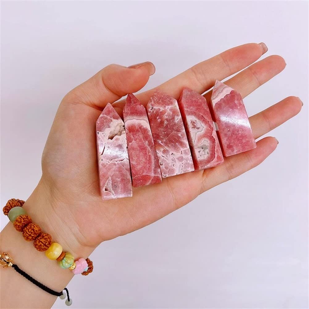 Natural Rhodochrosite Crystal Obelisk Point Tower - Healing Stone for Meditation, Reiki & Home Decor - 1pc Mineral Specimen for Spiritual Healing & Positive Energy