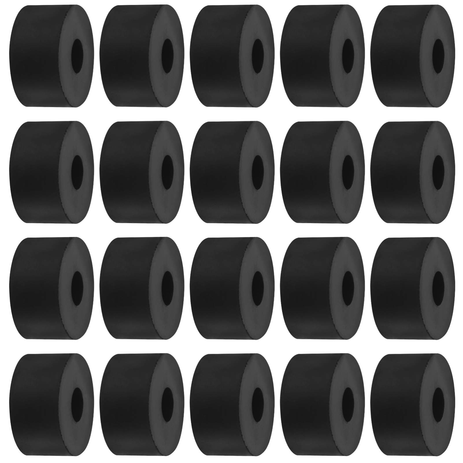 20pcs Black Invisible Round Flower Pot Feet - Rubber Plant Risers for Indoor/Outdoor Pots, Decorative Furniture Protectors for Hardwood Floors & Decks