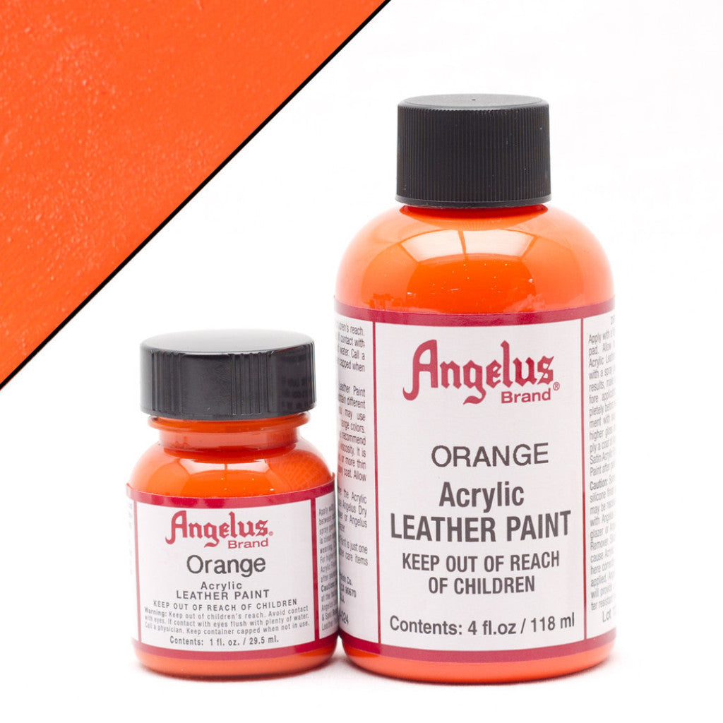 ANGELUS Acrylic Leather Paint - 4 fl oz Bottle for Leather Shoes, Bags & Jackets - Premium Waterproof Leather Dye for DIY Craft & Repair Projects