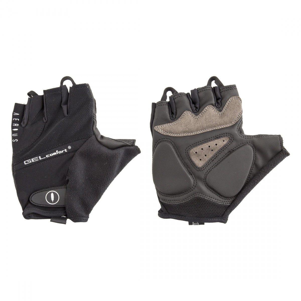 Aerius Gel Glove - Black Unisex Fingerless Workout Gloves for Gym, Cycling & Weightlifting - Size Large (LG) - Comfort & Grip Support for Men & Women