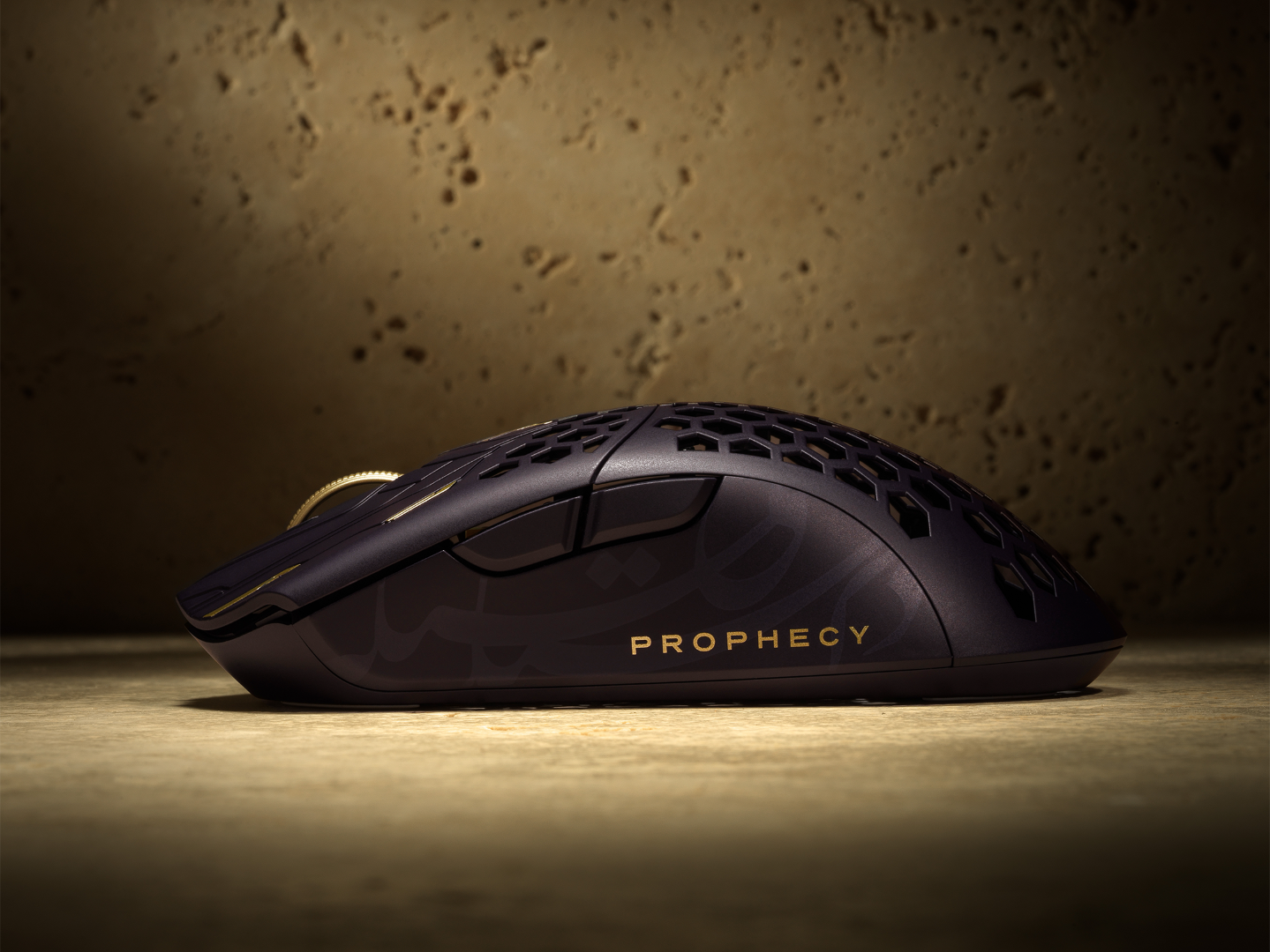 Finalmouse ULX Prophecy Wireless Gaming Mouse - Ultra Lightweight 55g, Honeycomb Shell, 4000Hz Polling Rate - Perfect for FPS, MOBA & Esports Gaming (Medium Size)