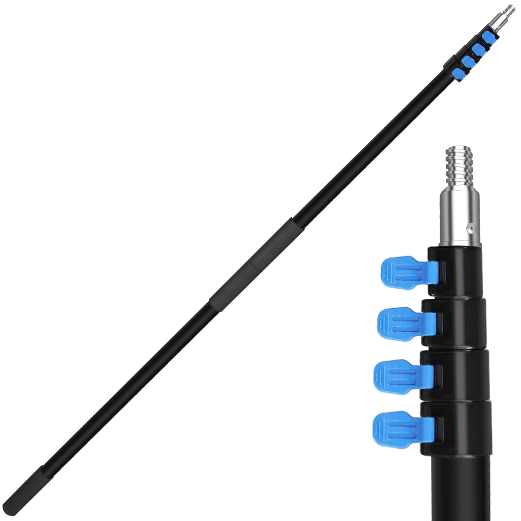 Lineslife 8-24ft Telescoping Extension Pole - Lightweight Aluminum Alloy Paint Roller Pole for High Ceilings, Window Cleaning, Dusting & Home Maintenance (Pole Only) - Perfect for DIY Projects, Hard-to-Reach Areas & Professional Use
