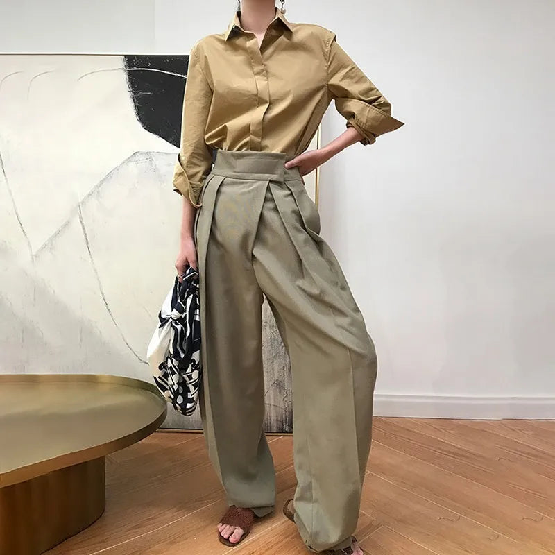 Women's High Waist Harem Pants - Soft Loose Casual Trousers for Autumn | Comfortable Boho Fashion Pants for Lounge, Yoga & Travel